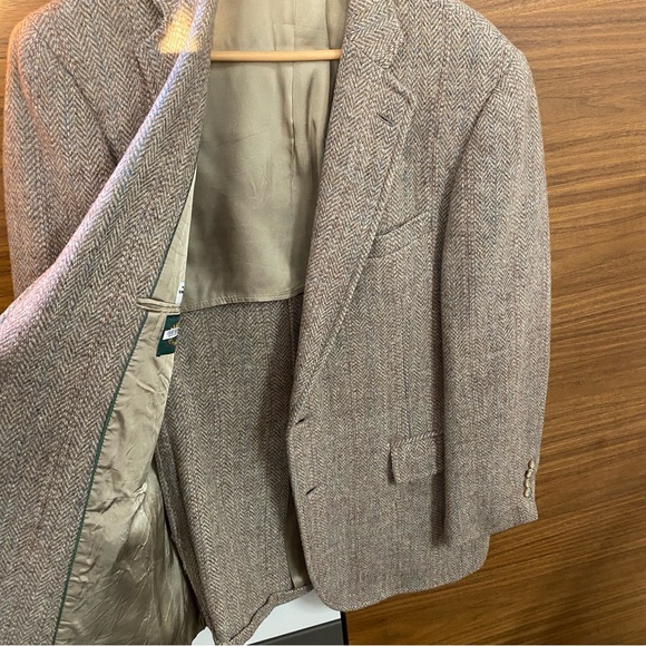 HARRIS TWEED BLAZER - TAN BLUE AND ROSE - 42R - Picture 4 of 16